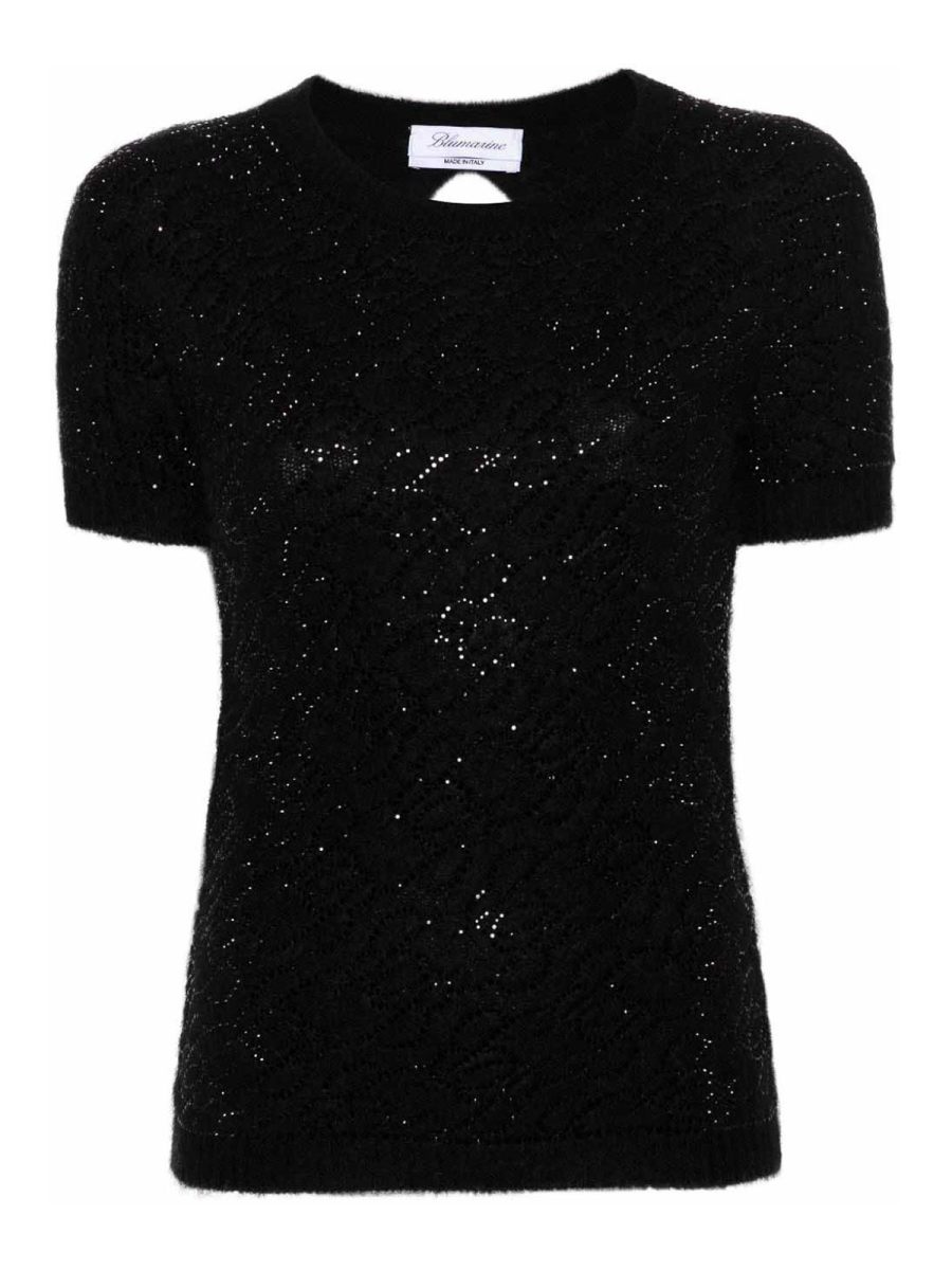 Blumarine Pull Col Bateau - Noir