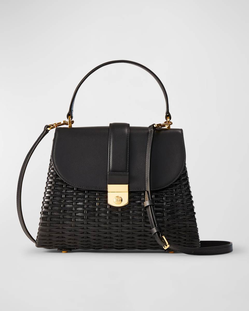 The Crest Lock Basket Top-Handle Bag