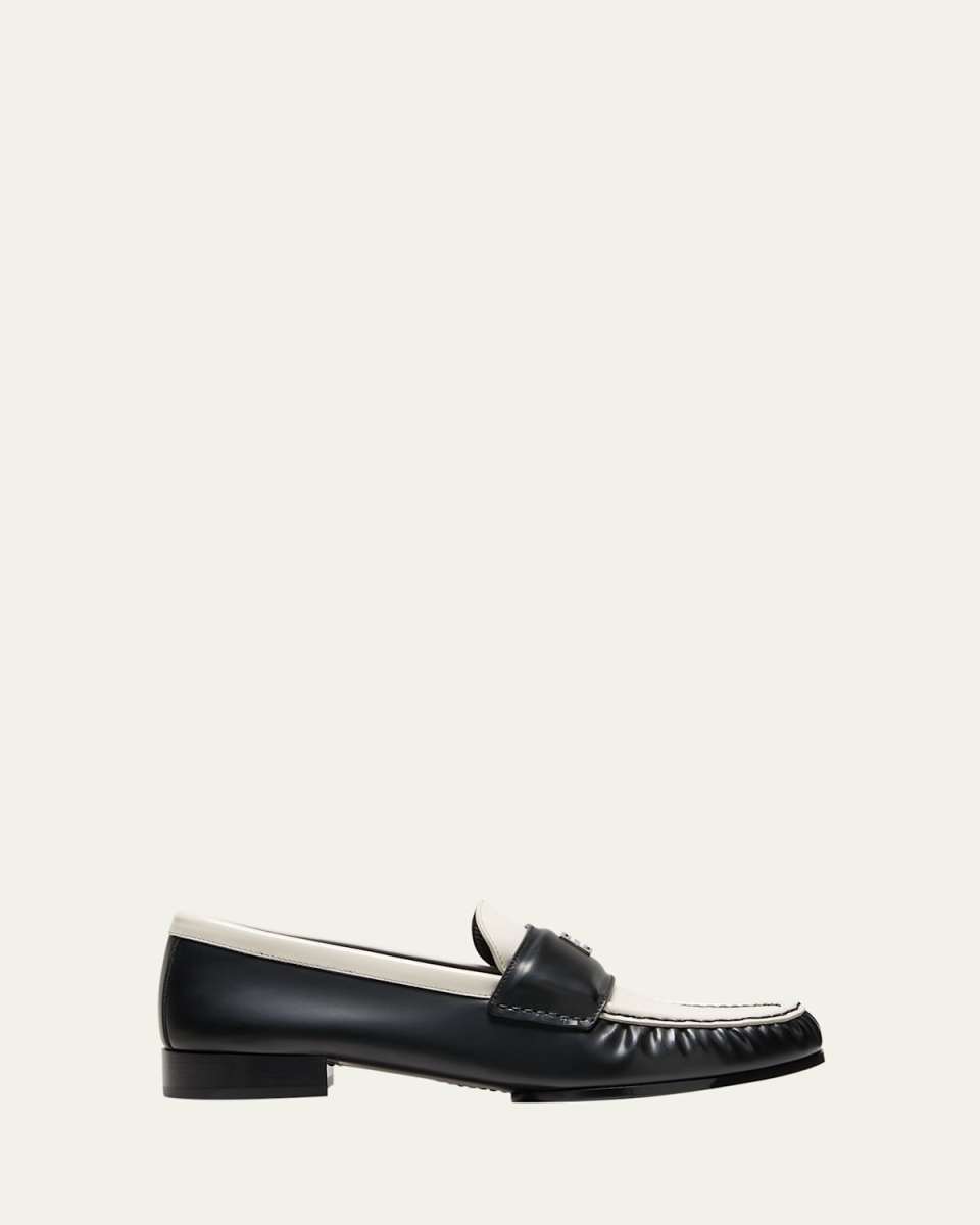 4G Bicolor Leather Loafers