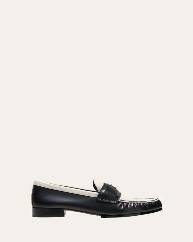 4G Bicolor Leather Loafers