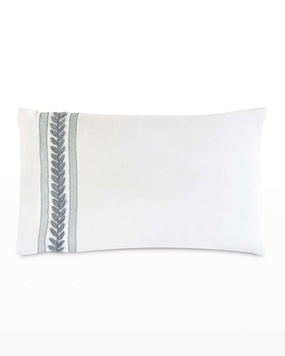 Amberlynn Velvet Leaf Sham, Left Borde