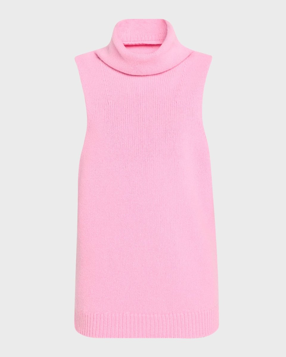 Teenage Sleeveless Wool Turtleneck