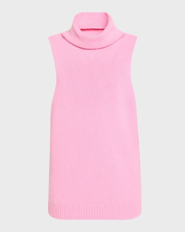 Teenage Sleeveless Wool Turtleneck