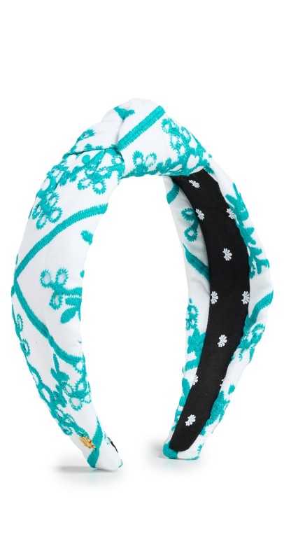 Lele Sadoughi Lace Knotted Headband Malachit