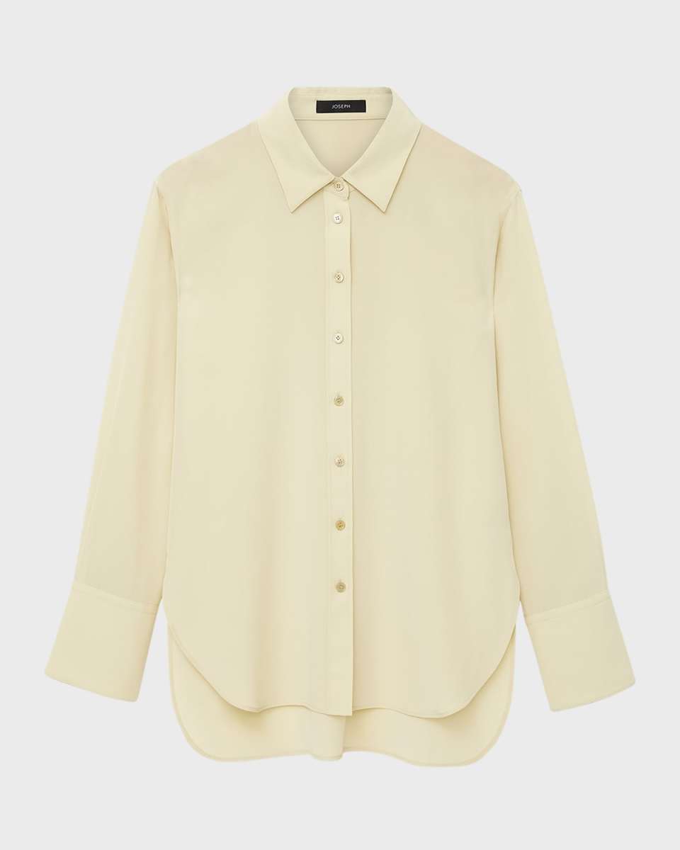 Joe Button-Down Crepe De Chine Blouse