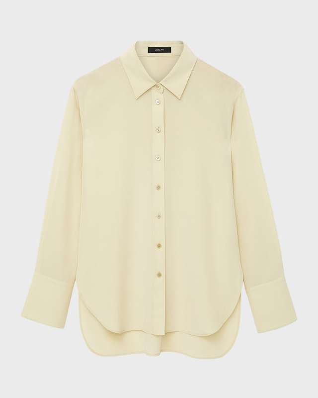 Joe Button-Down Crepe De Chine Blouse