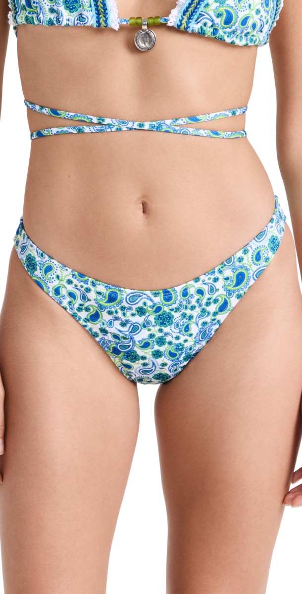 Bananhot Jussy Covered Bikini Bottomsight Blue Paisley