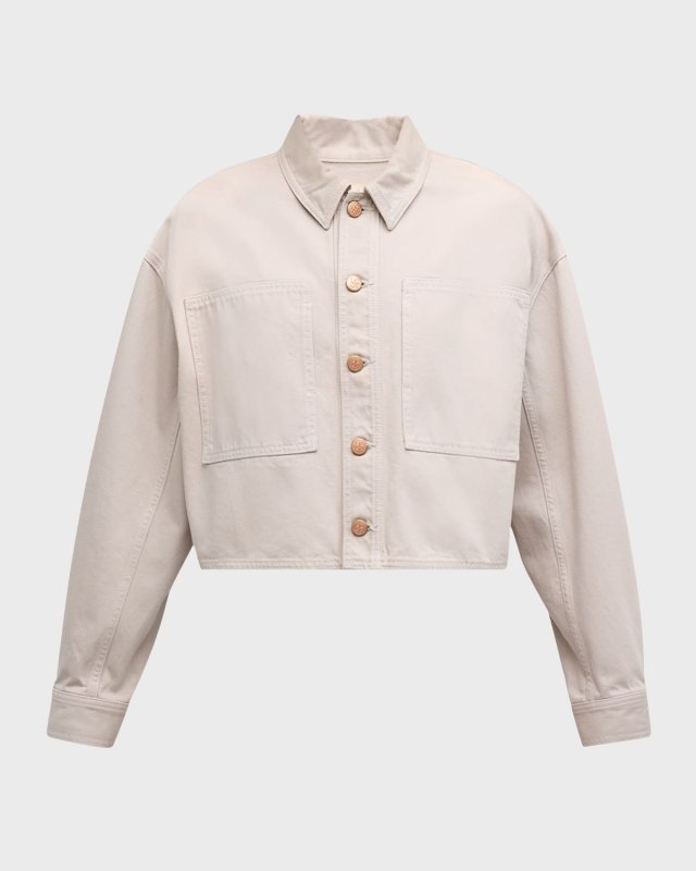 The Bobbi Cropped Cotton Denim Jacket