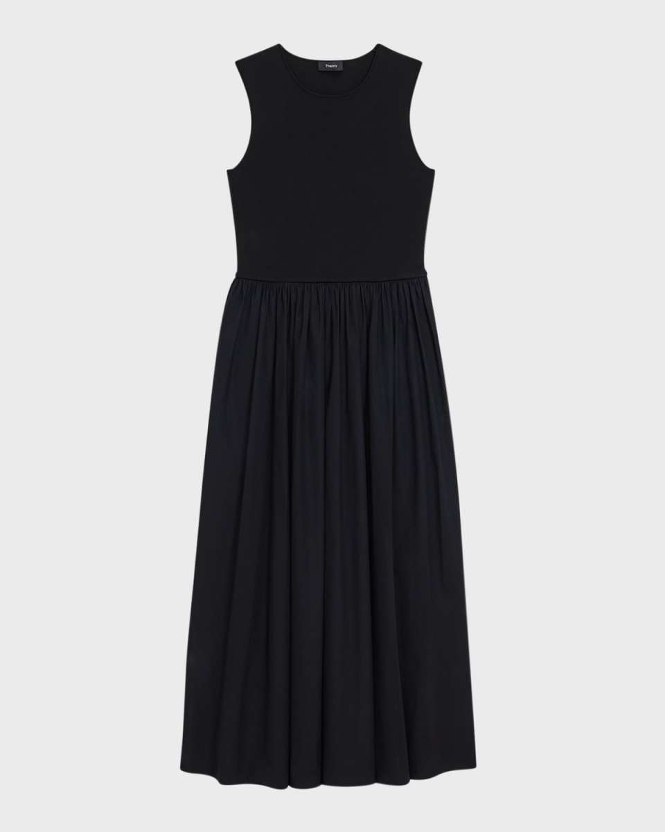 Sleeveless Supima Cotton Fit & Flare Midi Dress