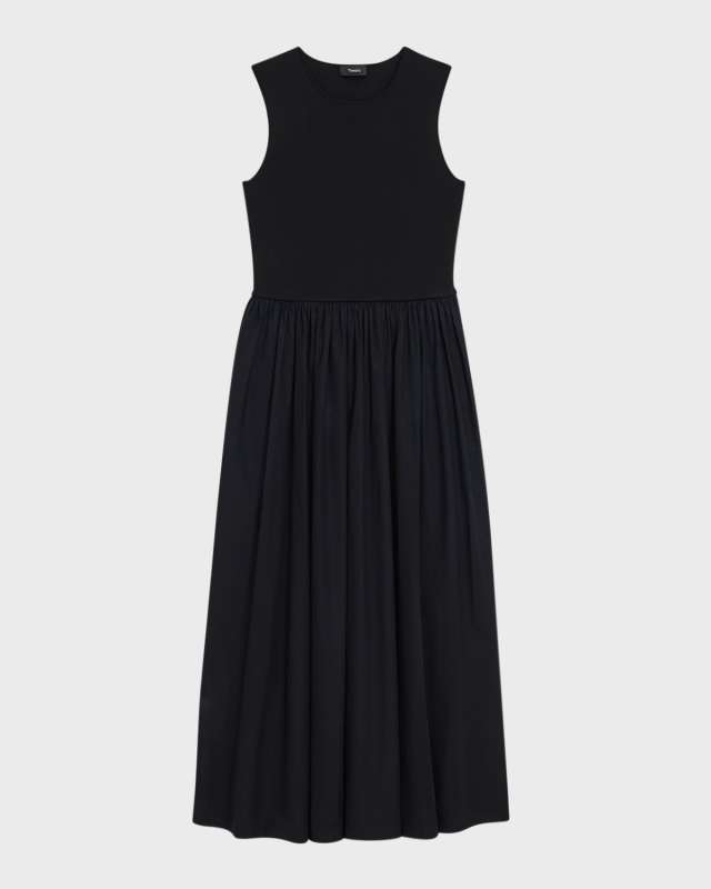Sleeveless Supima Cotton Fit & Flare Midi Dress