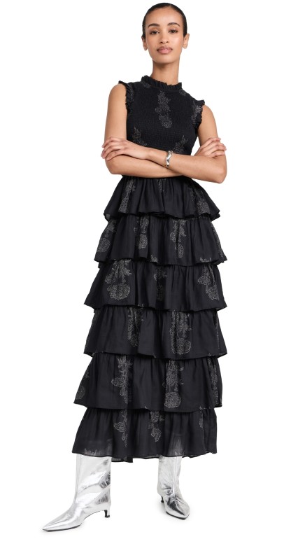 Alix of Bohemia Cabana Ebonyarigold Dress Black