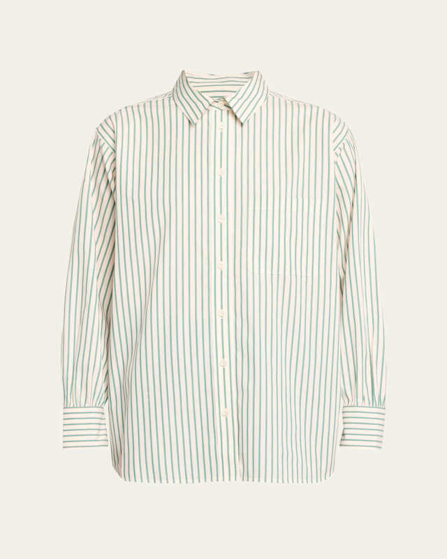 Oversized Stripe Pocket Shirt