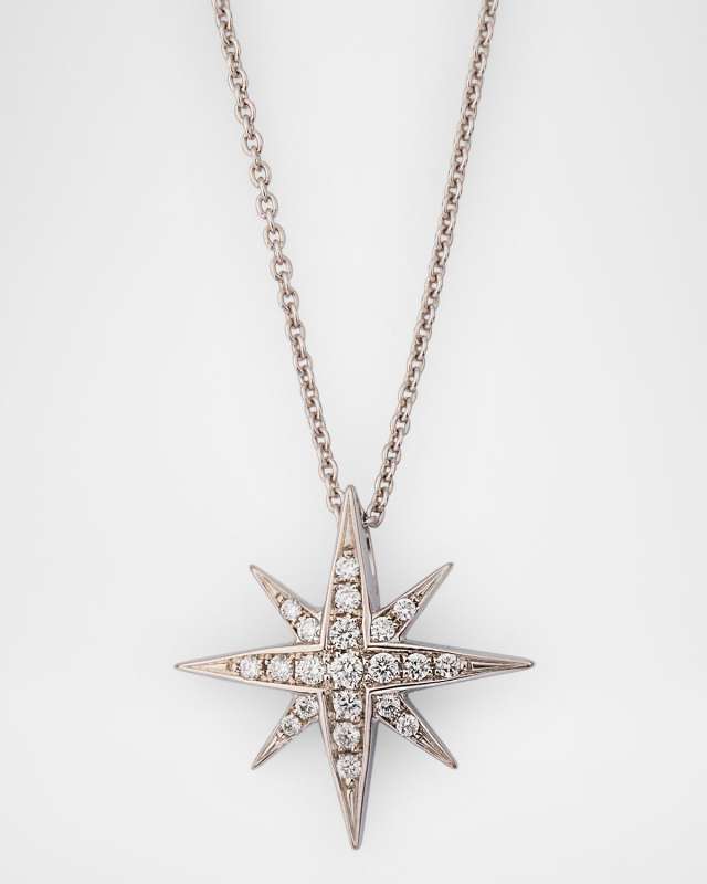Talisman 18K White Gold North Star Diamond Pendant Necklace