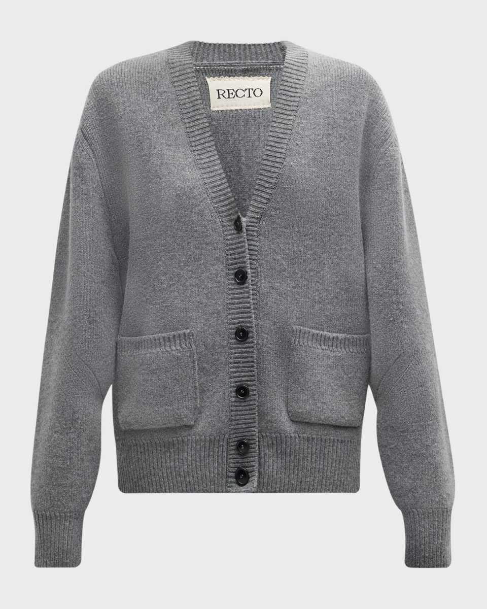 Ruth Compact-Knit Melange Cardigan