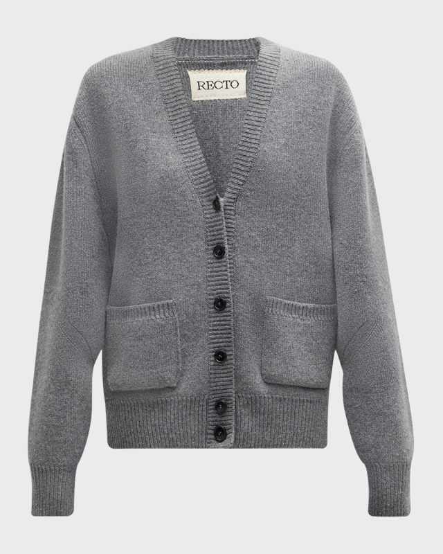 Ruth Compact-Knit Melange Cardigan