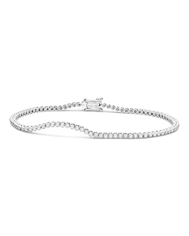 Diamond Stitch Bracelet in 18K White Gold