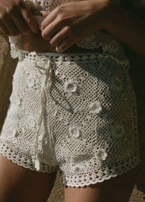 DOEN Mimi Crochet Short Pearl