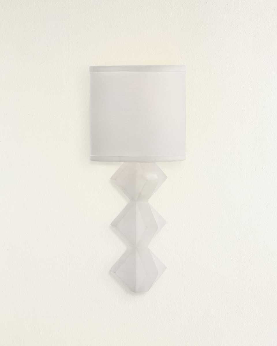 Single Light Alabaster Wall Sconce
