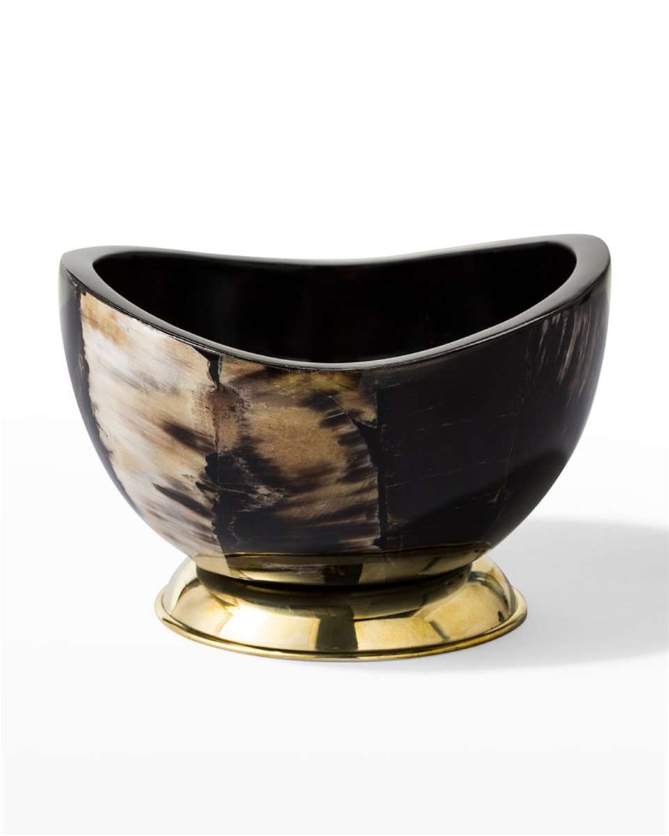 Accent Bowl With Brass Base