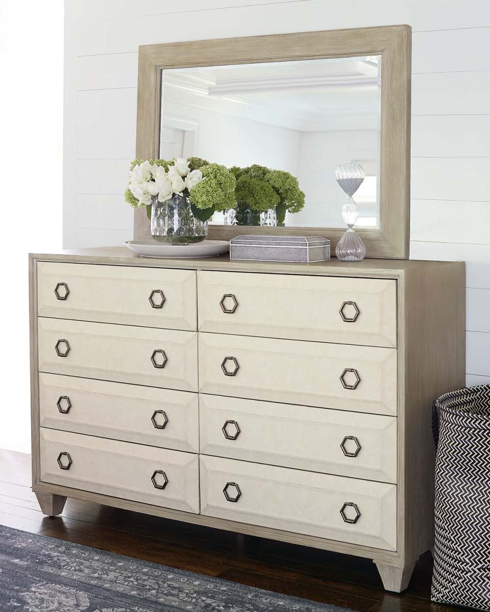 Santa Barbara Fabric Trim 8-Drawer Dresser