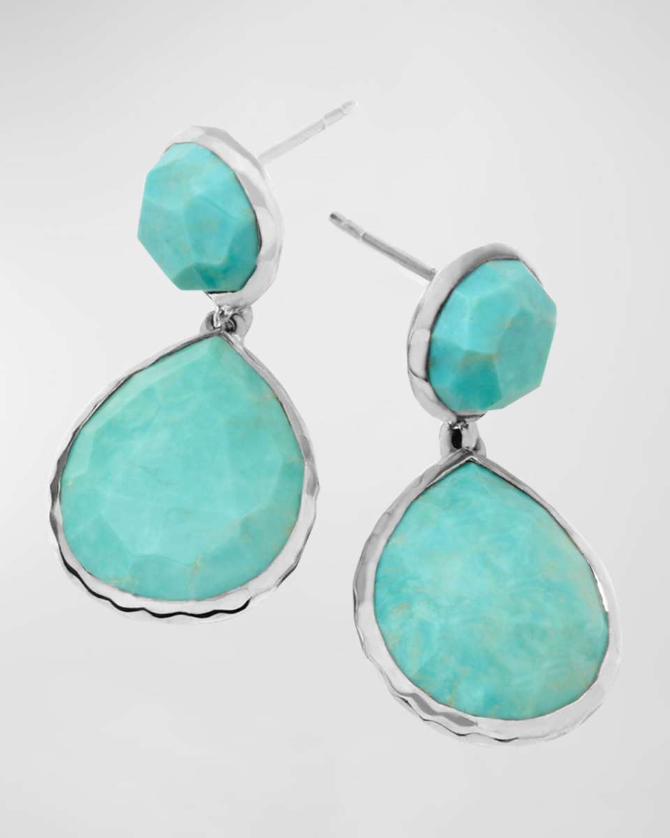 2-Stone Earrings in Sterling Silver