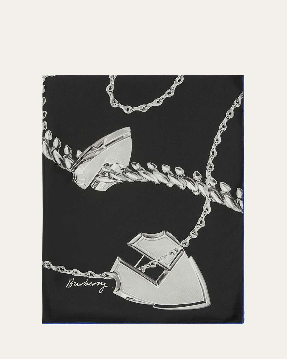Shields Chain Silk Twill Scarf