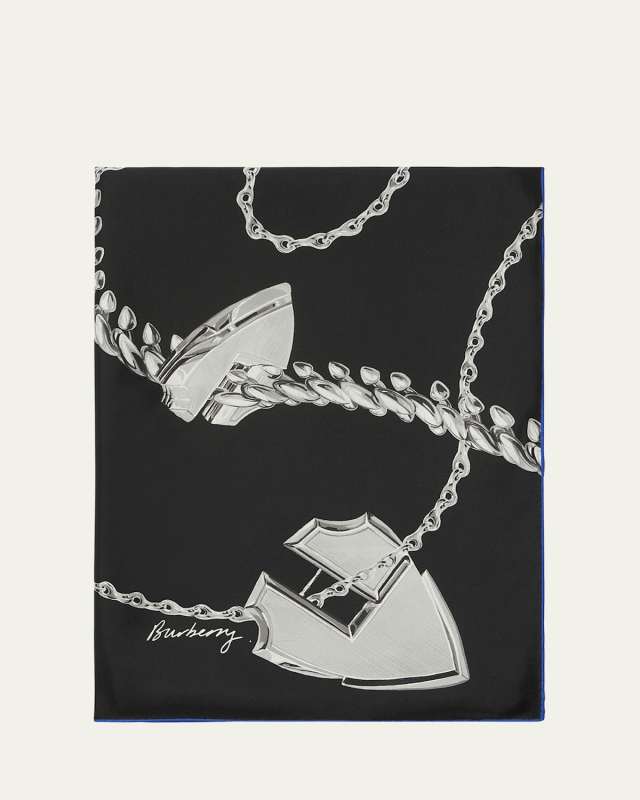 Shields Chain Silk Twill Scarf