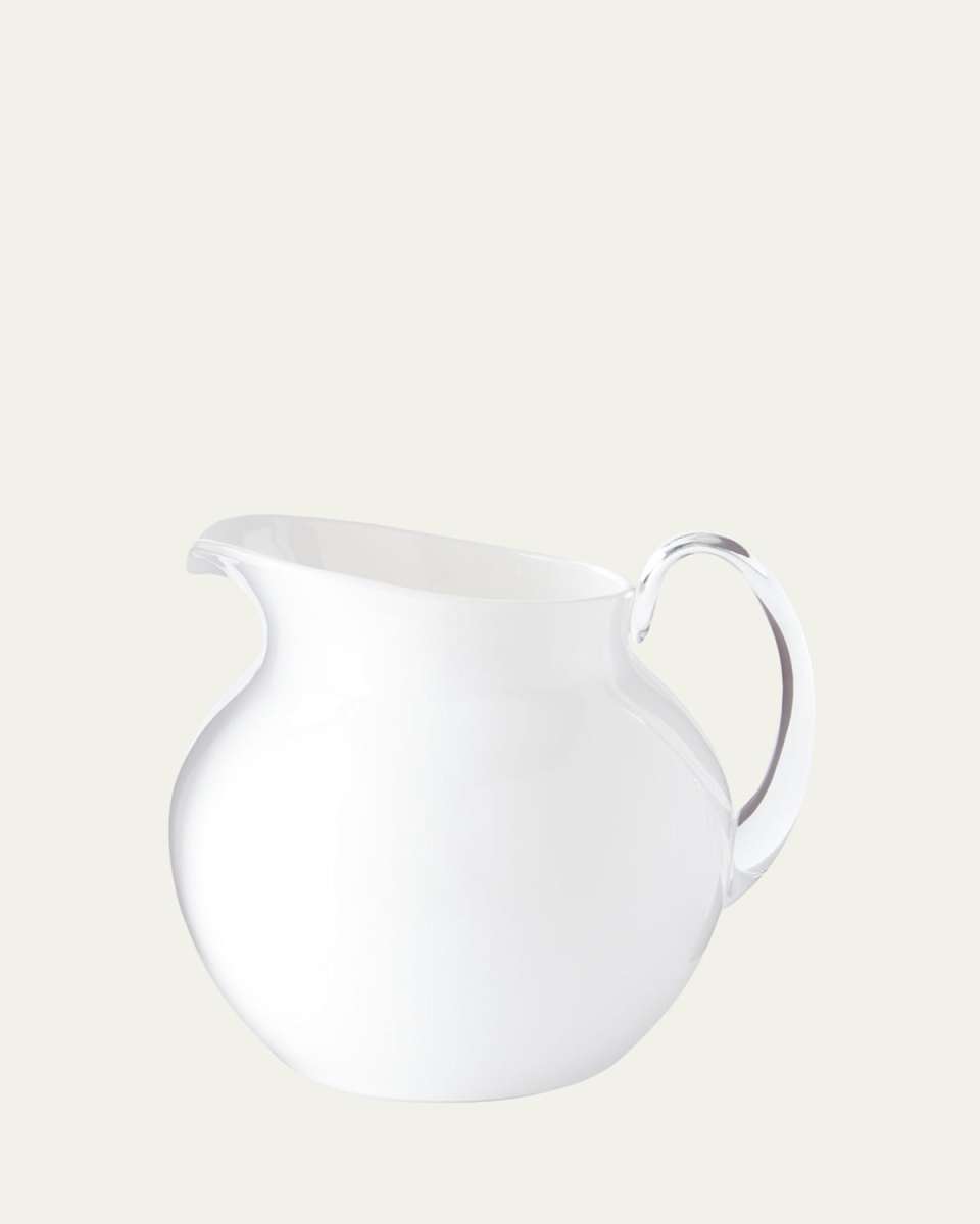 Palla Transparent Acrylic Pitcher, White