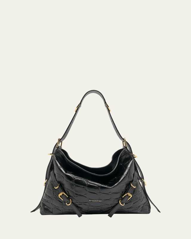 Voyou Medium Bag in Embossed Leather