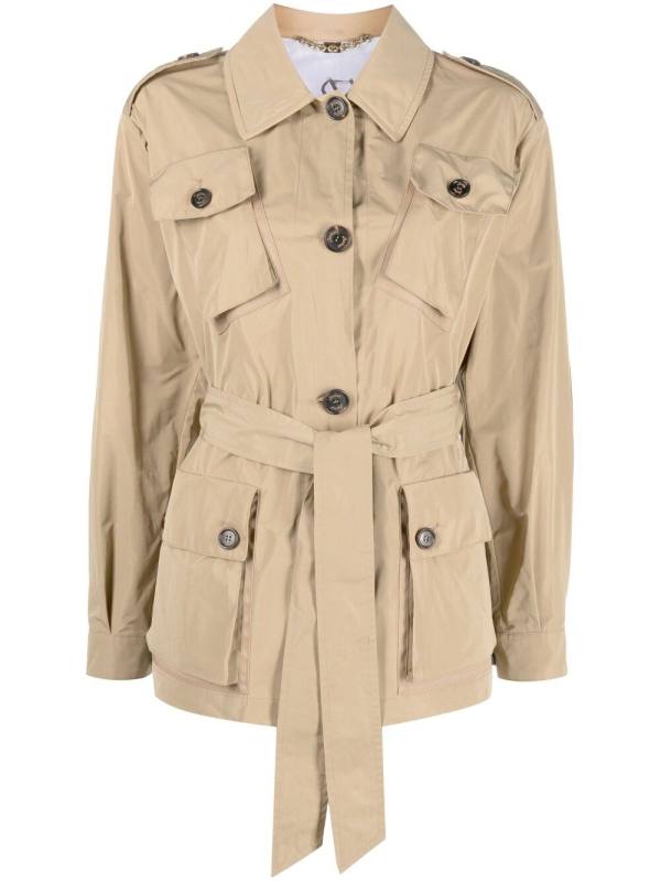 belted waist safari jacket