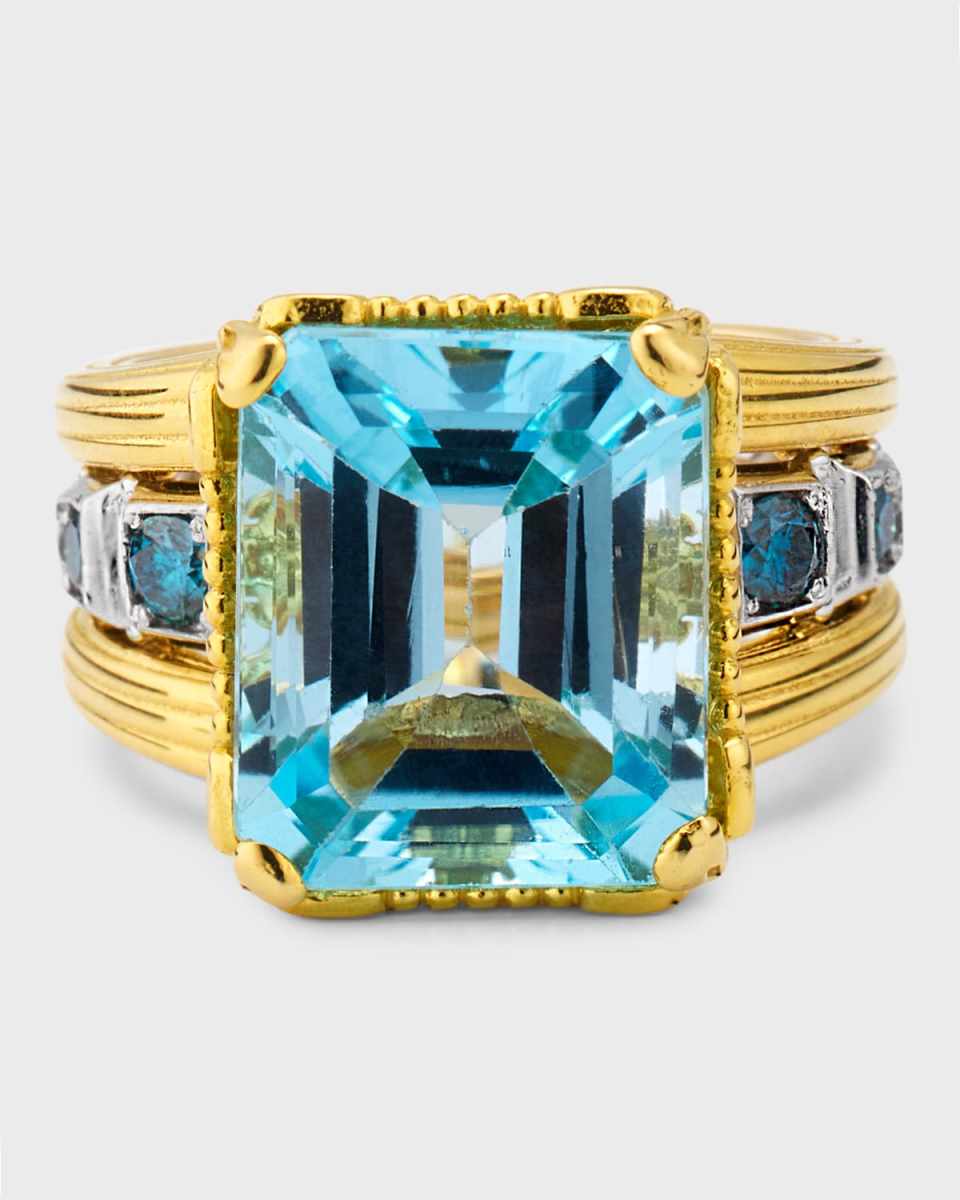 Sky Blue Topaz Statement Ring, Size
