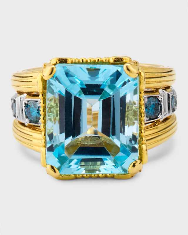 Sky Blue Topaz Statement Ring, Size