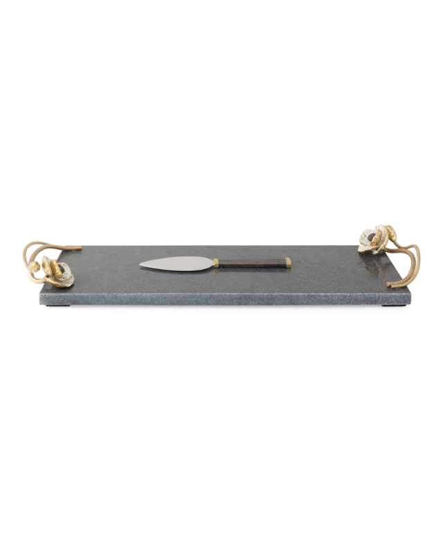 Anemone Small Cheese Board with Spreader