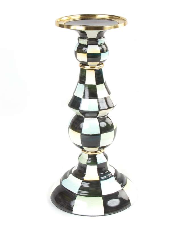 Courtly Check Large Pillar Candlestick
