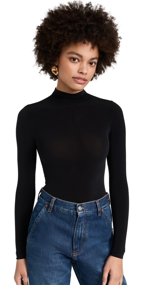 Wolford Buenos Aires String Thong Bodysuit Black