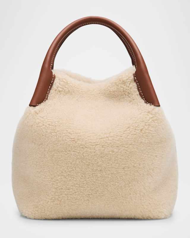Bale Small Cashmere Wool Top-Handle Bag