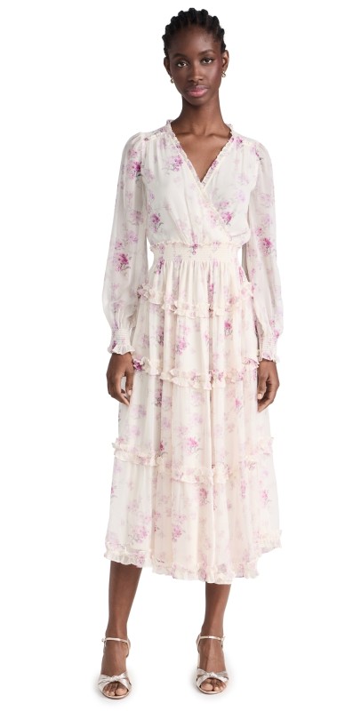 LoveShackFancy Kailo Dress Warm Pink Cloud