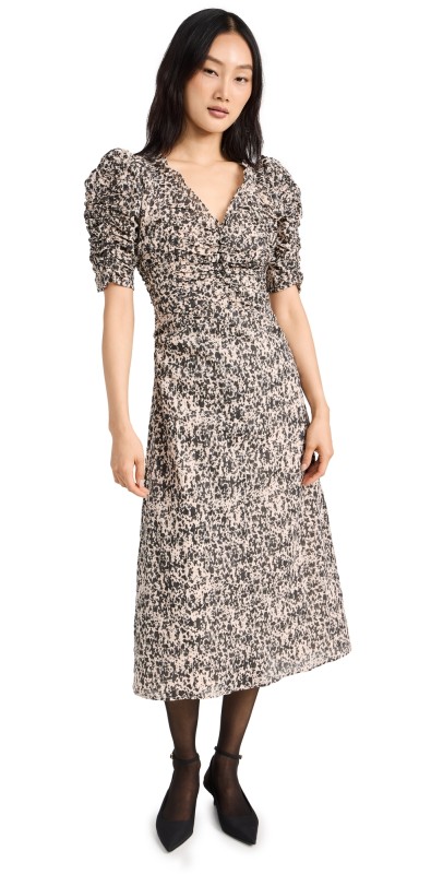 Sea Gia Print Ruched Midi Dress Multi