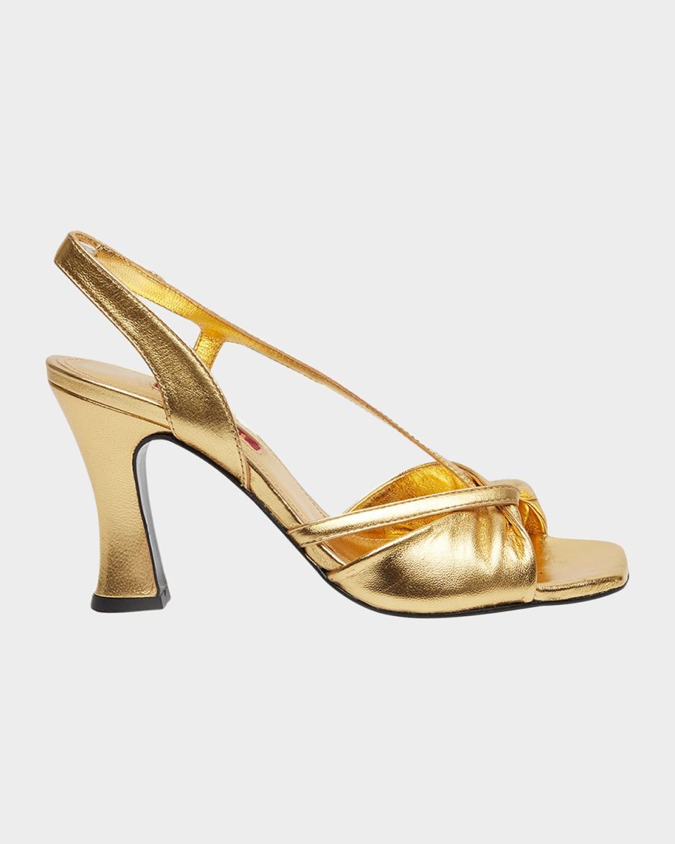 Palace Metallic Asymmetrical Slingback Sandals