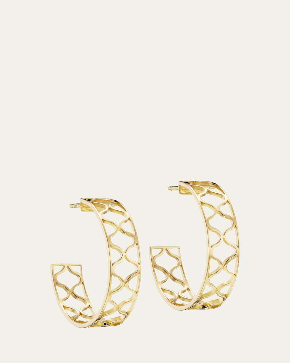 Giulia 18K Yellow Gold Hoop Earrings, 25mm