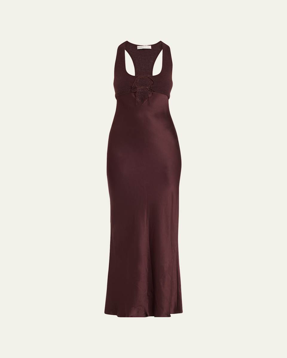 Monument Cashmere-Silk Combo Maxi Dress