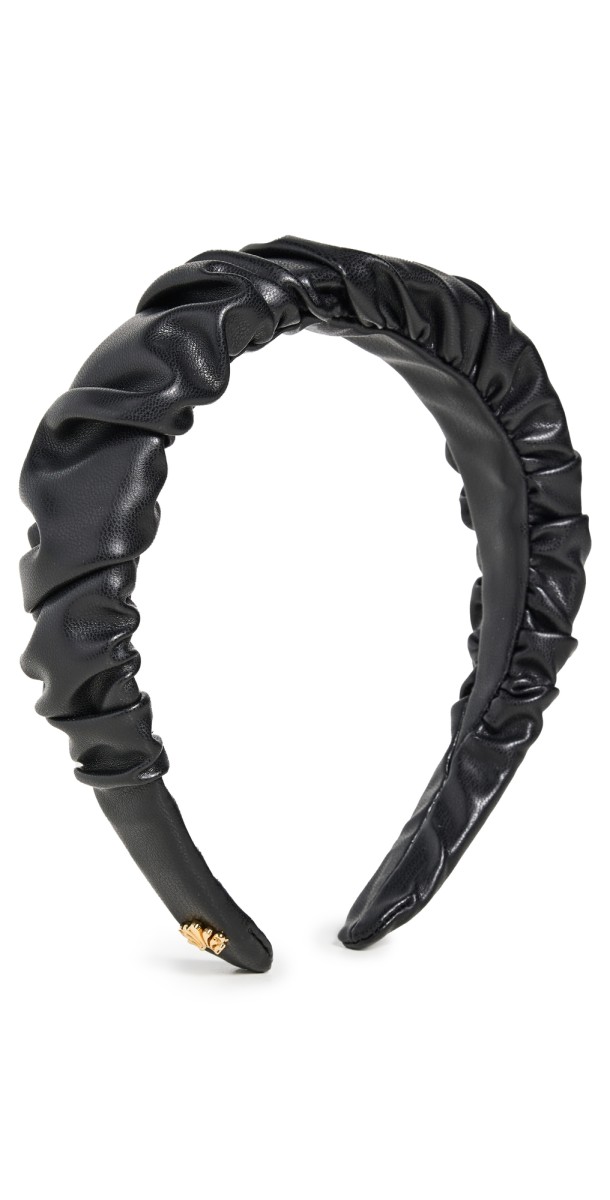 Lele Sadoughi Faux Leather Kelly Headband Jet