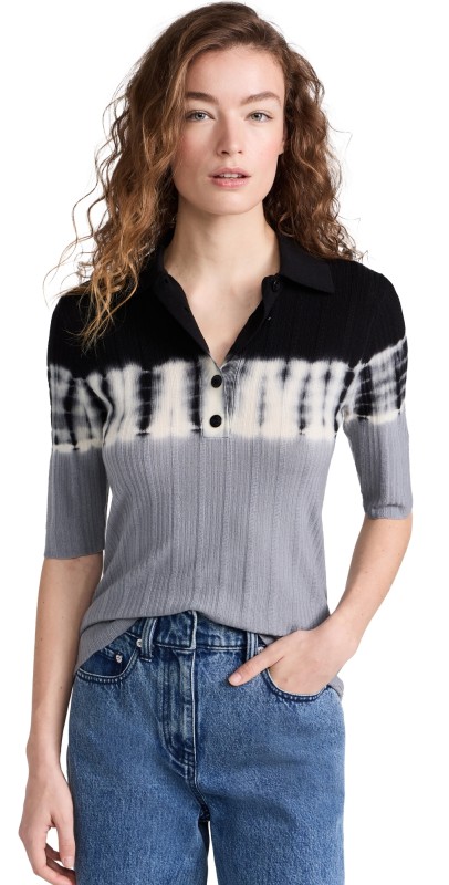 Proenza Schouler White Label Louisa Polo Black/Ash