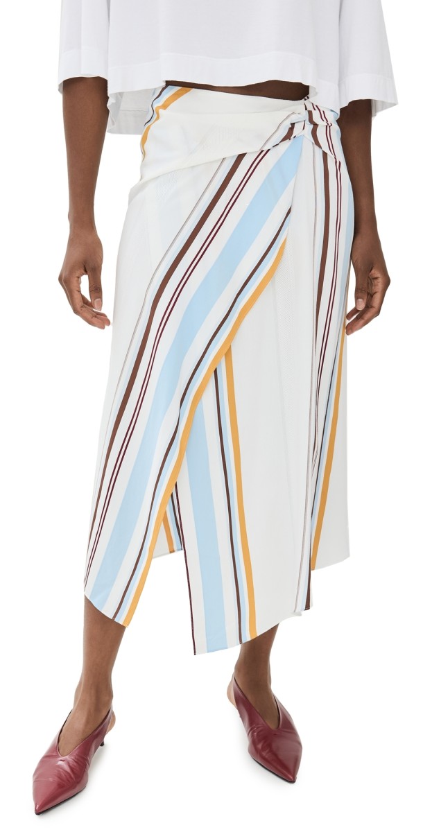 A. L.C. Clara Skirt White Stripe