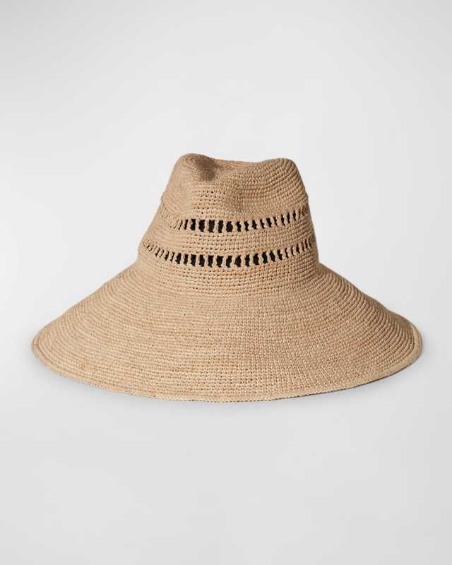 Harlow Raffia Large-Brim Hat