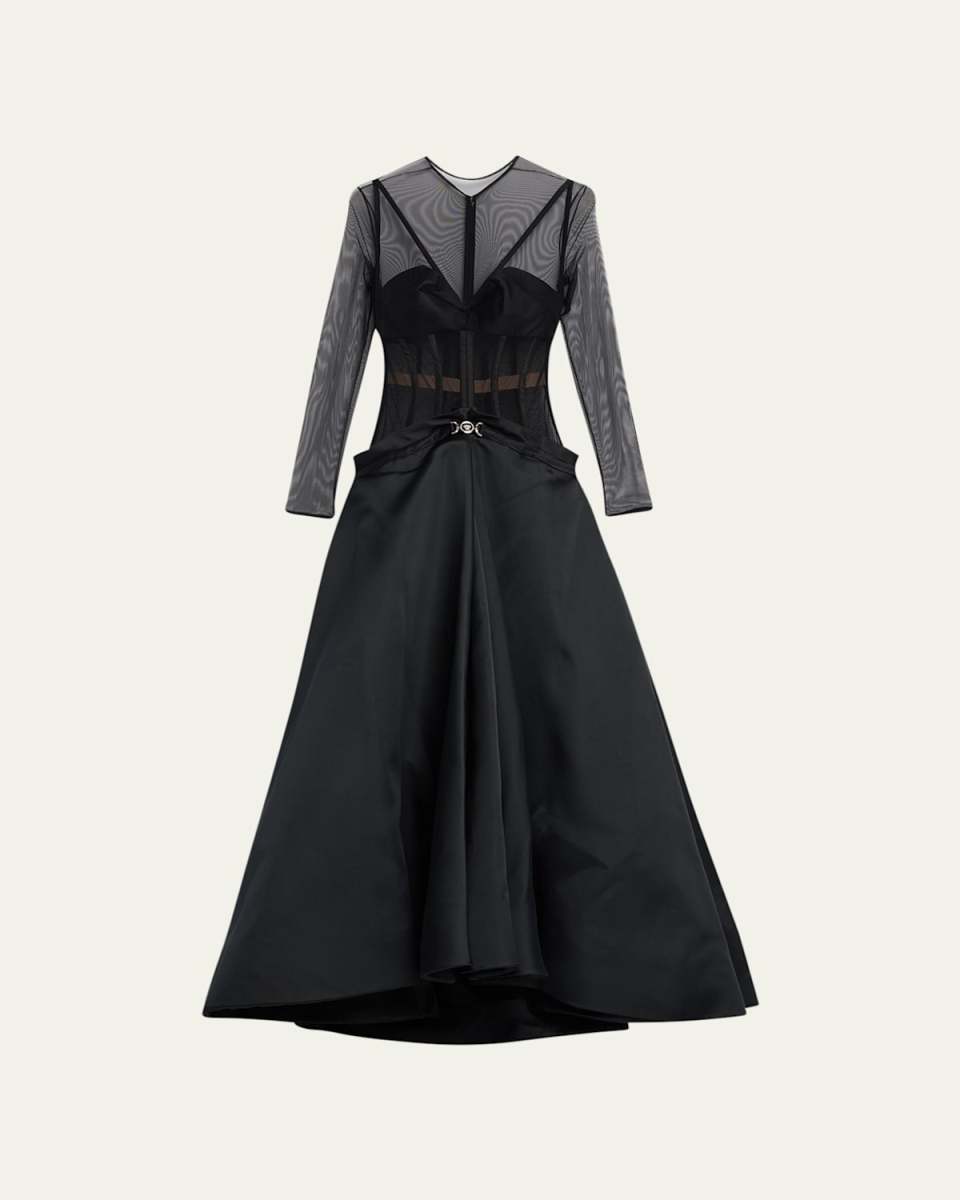 Medusa '95 Bustier Box Pleat Gown