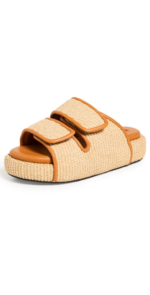 SIMONMILLER Raffia Cro Slides Natural
