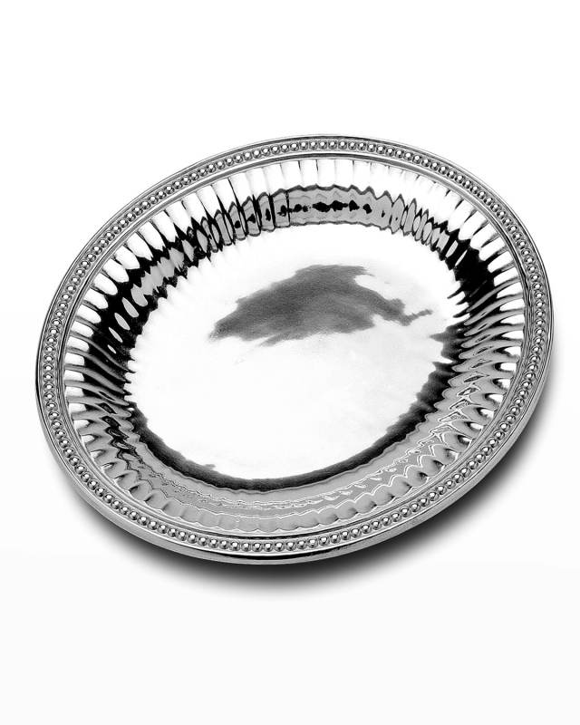 Flutes & Pearls Large Oval Tray