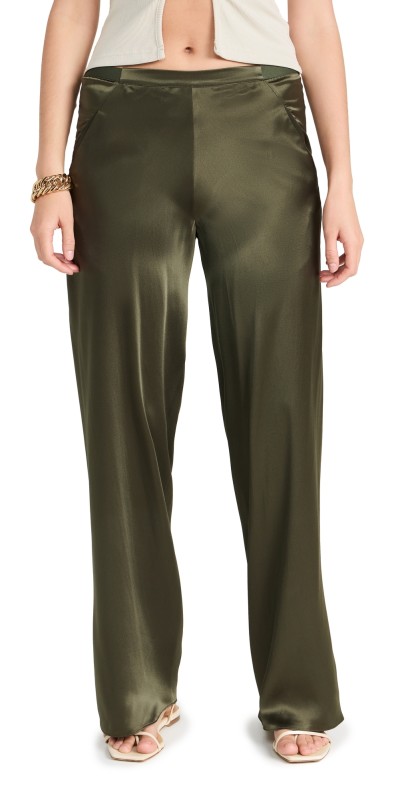 Christopher Esber Silk Bias Trouser Seaweed