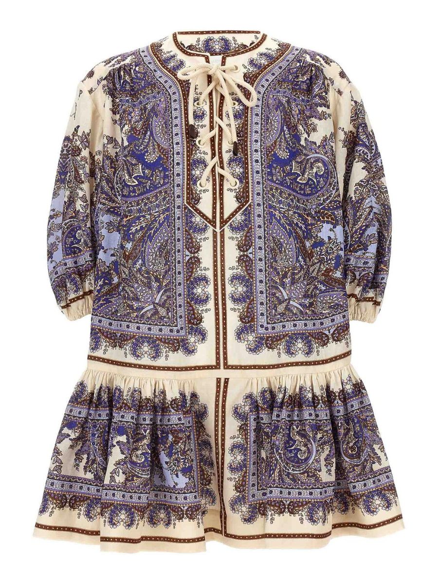 Zimmermann Robe Courte - Multicolore